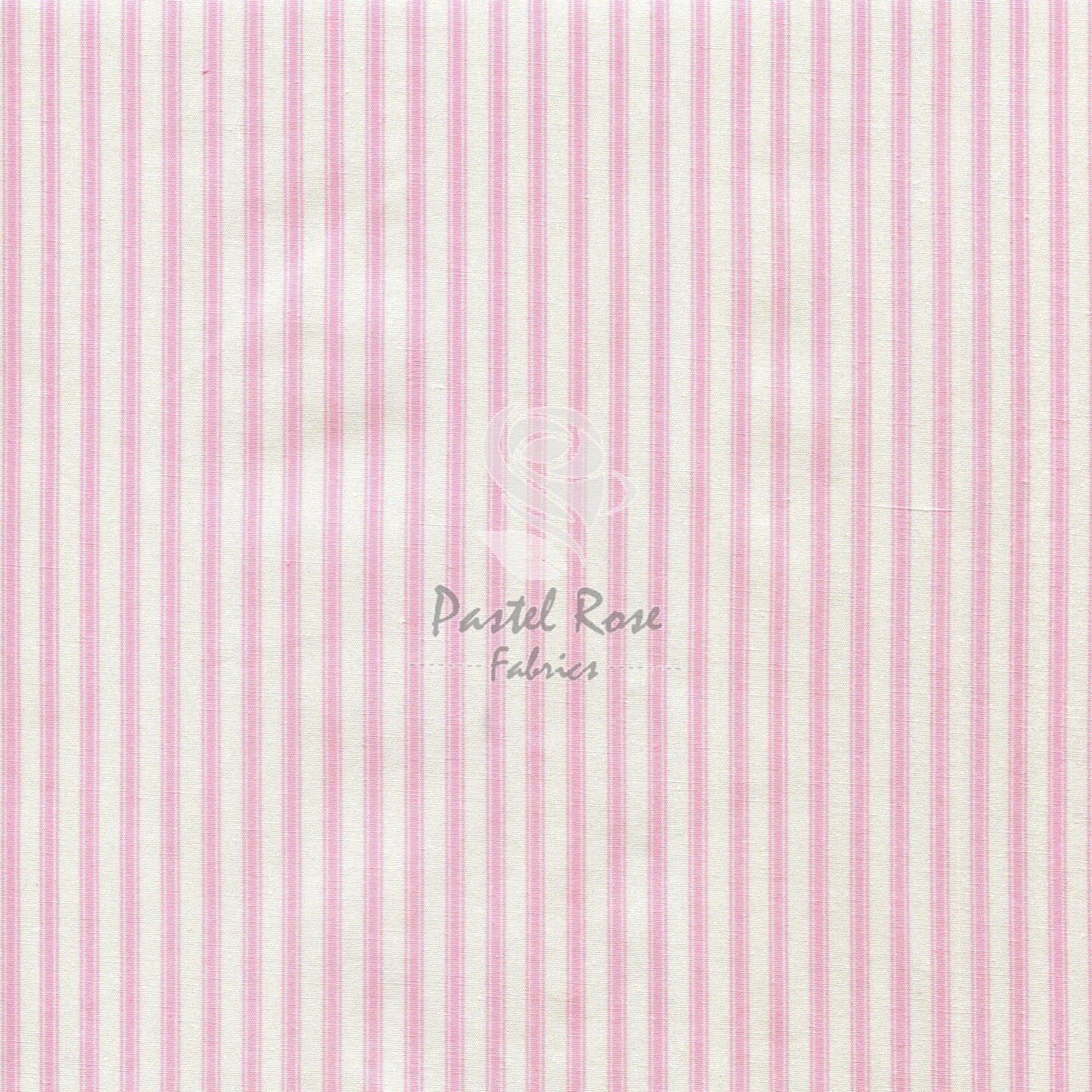 Ticking stripes cotton fabric, Pink