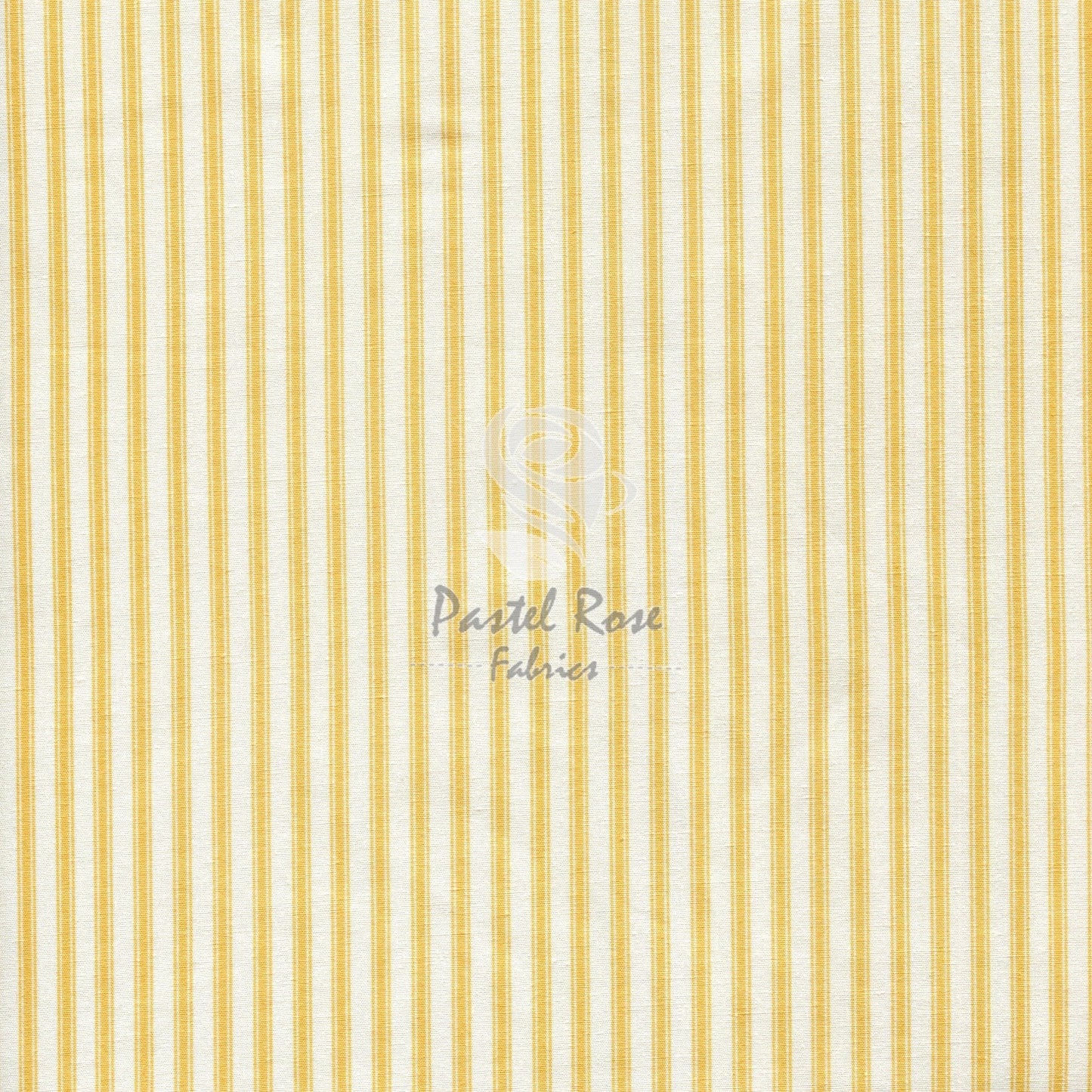 Ticking stripes cotton fabric, Yellow