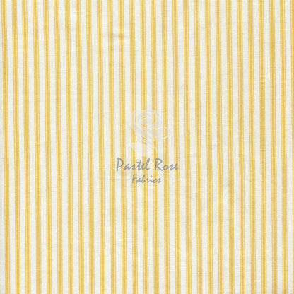 Ticking stripes cotton fabric, Yellow