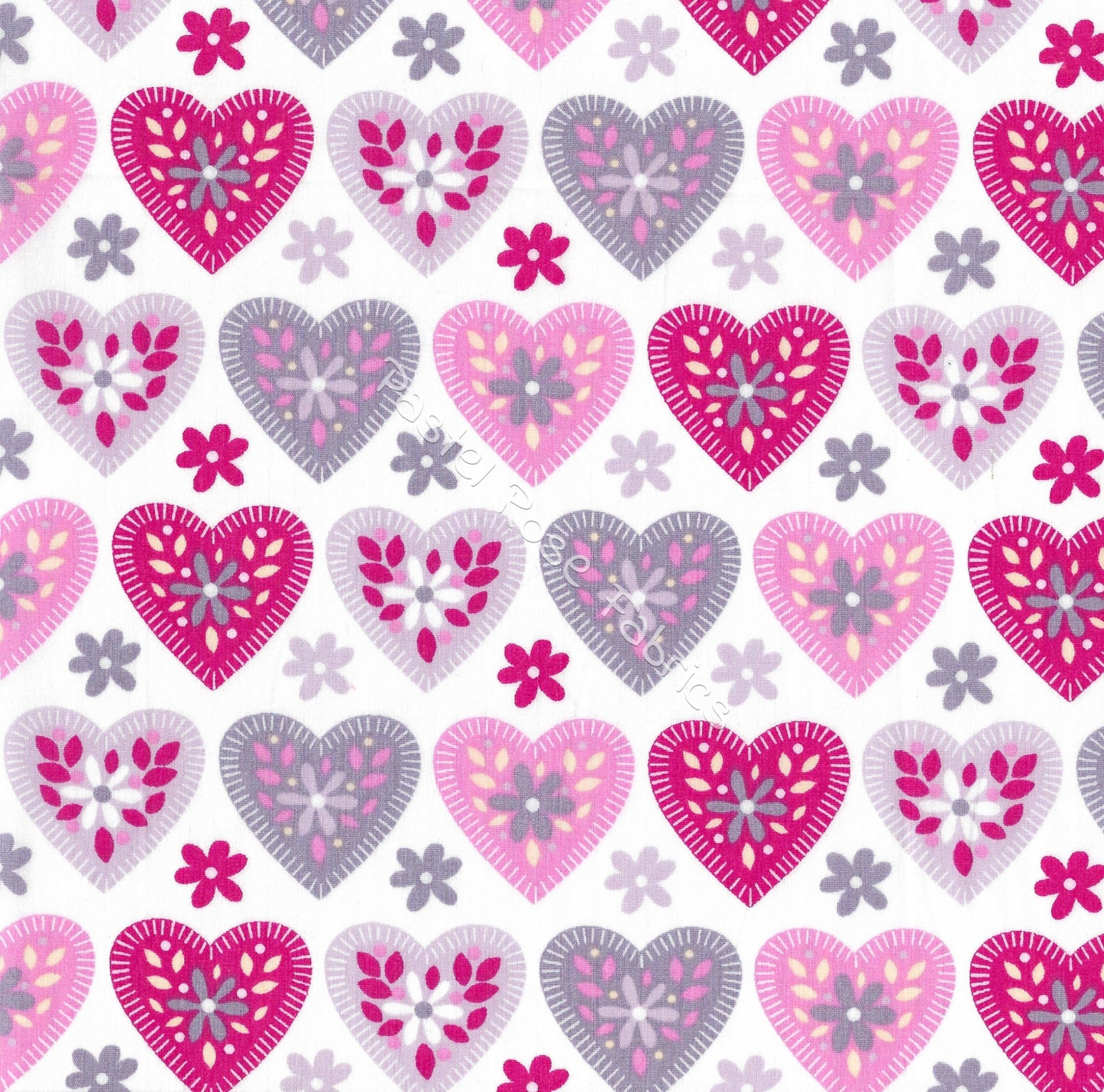 Hearts cotton fabric