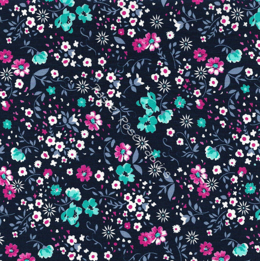 Floral cotton fabric